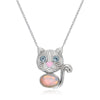 Jackson White Kitty Pendant