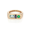 Modernist Signet Ring - Double Baguettes