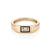 Modernist Signet Ring - Double Baguettes
