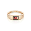 Modernist Signet Ring - Double Baguettes