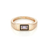 Modernist Signet Ring - Double Baguettes