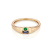 Modernist Signet Ring - Double Baguettes
