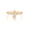 Yours only - Round Diamond and tapered Baguette Ring