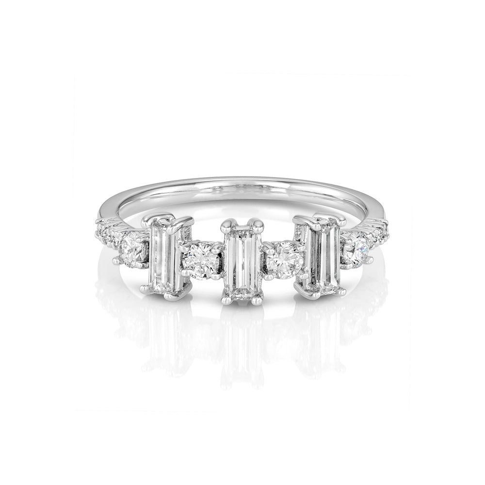 Yours only - Baguette Round Diamonds Ring
