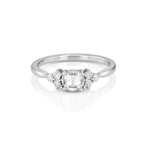 Yours only - Round Diamond and tapered Baguette Ring