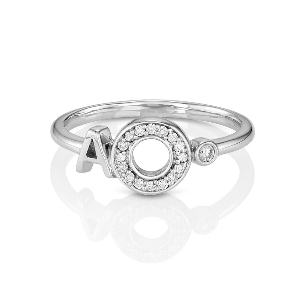 Modernist Initial Ring 'A'