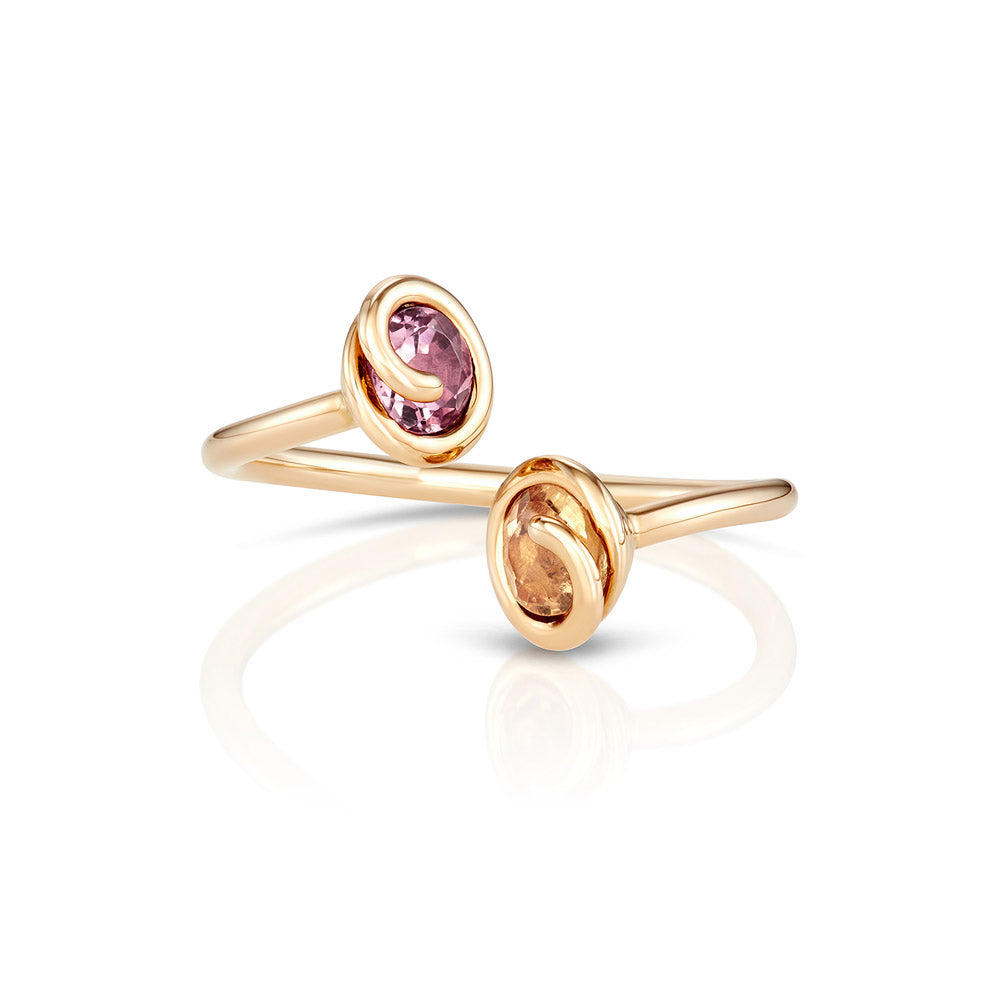 Double Scroll Open Ring Petit