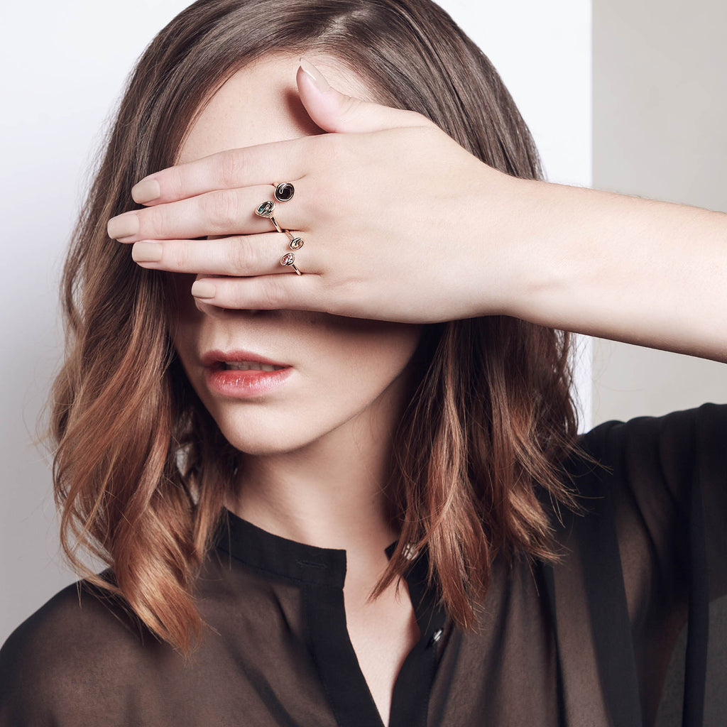 Double Scroll Open Ring Petit