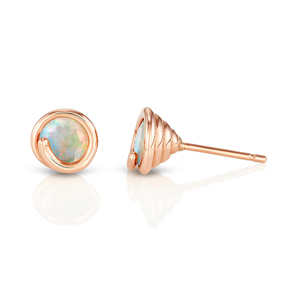 Opal Scroll Earring