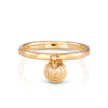 Scroll Charm Iolite Ring