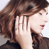 Scroll Charm Iolite Ring