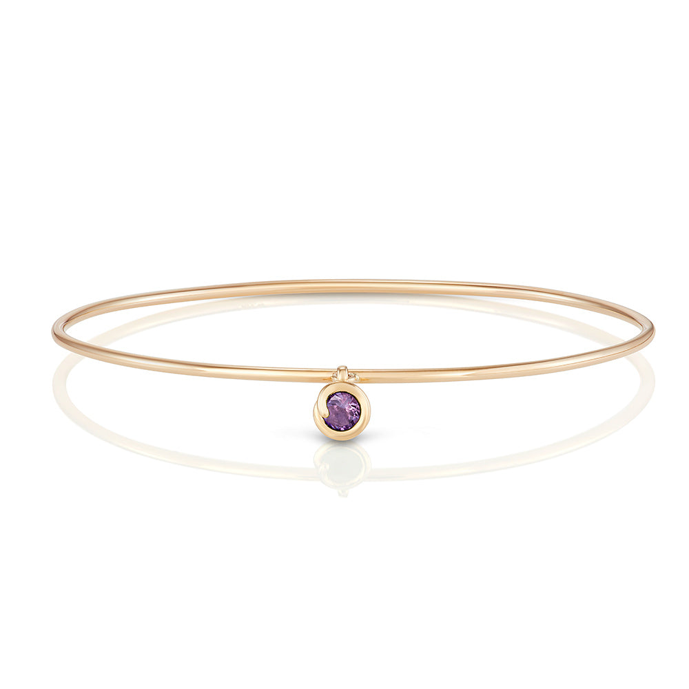 Scroll Charm Chrome Iolite stackable Bracelet