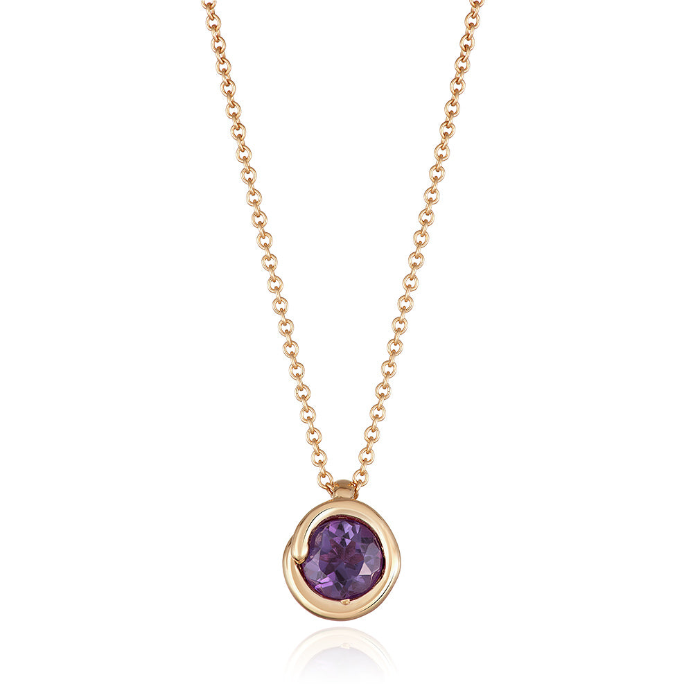 Amethyst Scroll Pendant