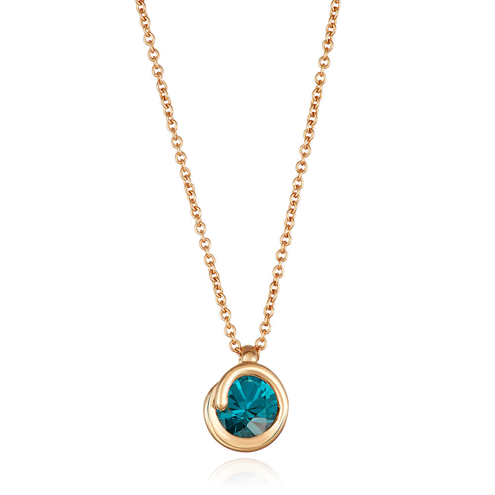 Green Topaz Scroll Pendant