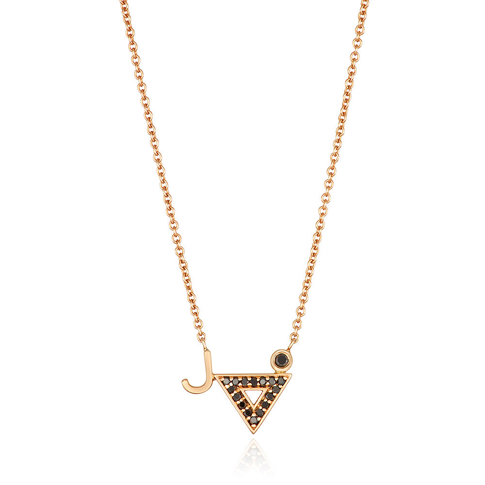 Modernist Initial Pendant 'J'