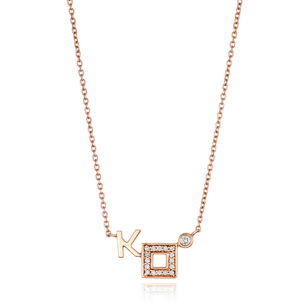 Modernist Initial Pendant 'K'