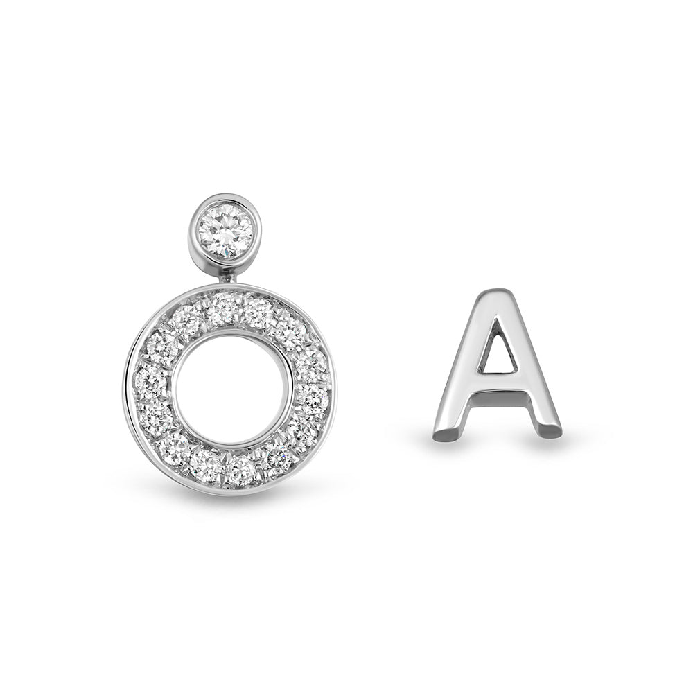 Modernist Initial Earring 'A'