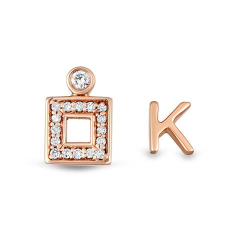Modernist Initial Pendant 'K'