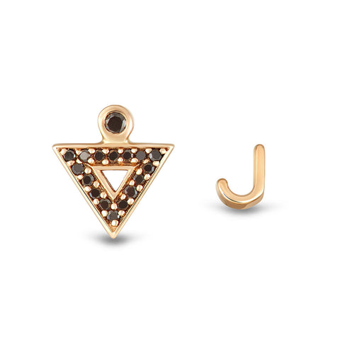 Modernist Initial Earring 'K'