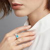 Modern Link diamond Ring