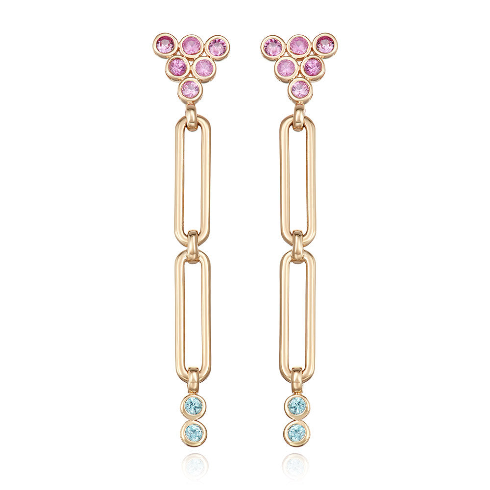 Modern Link Linear earrings