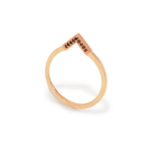 Discrete Diamond Negative Round Ring