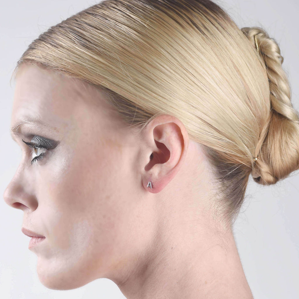 Modernist Initial Earring 'A'