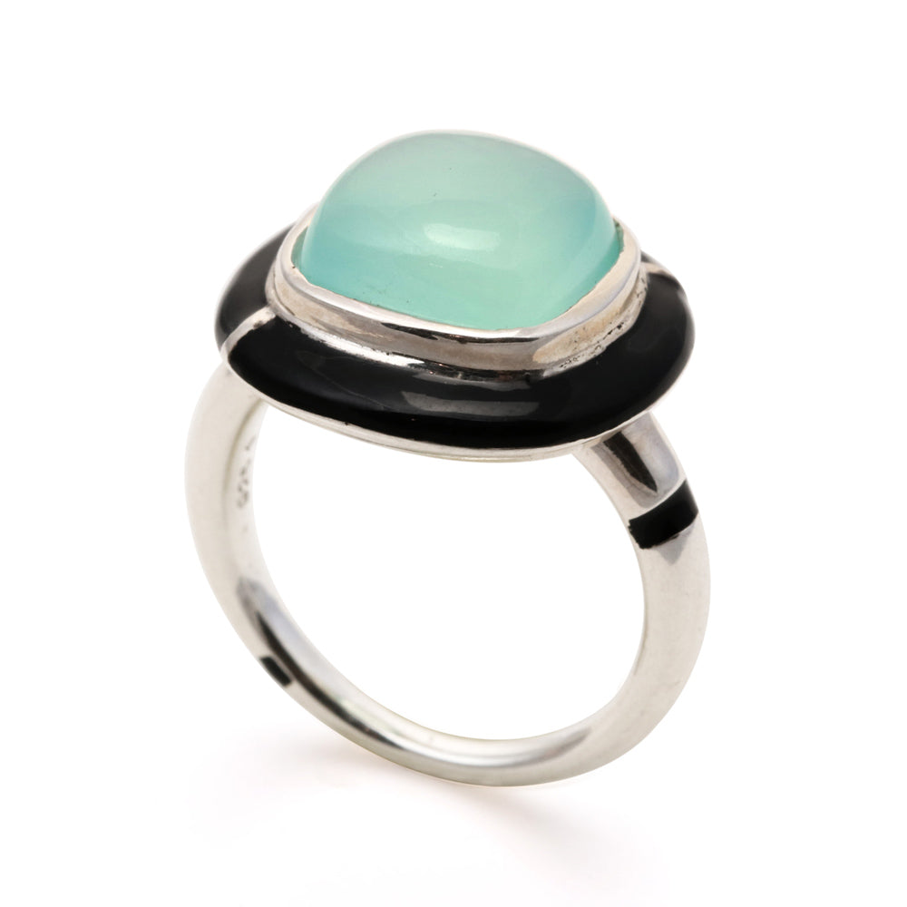 GEO CHALCEDONY RING