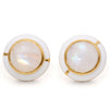 MINI GEO PINK CHALCEDONY BLACK LINE RING