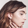 Mismatched MINI GEO MOONSTONE EARRING