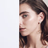 Mismatched MINI GEO MOONSTONE EARRING