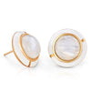 GEO MOONSTONE EARRING