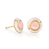 MINI GEO PINK CHALCEDONY EARRING