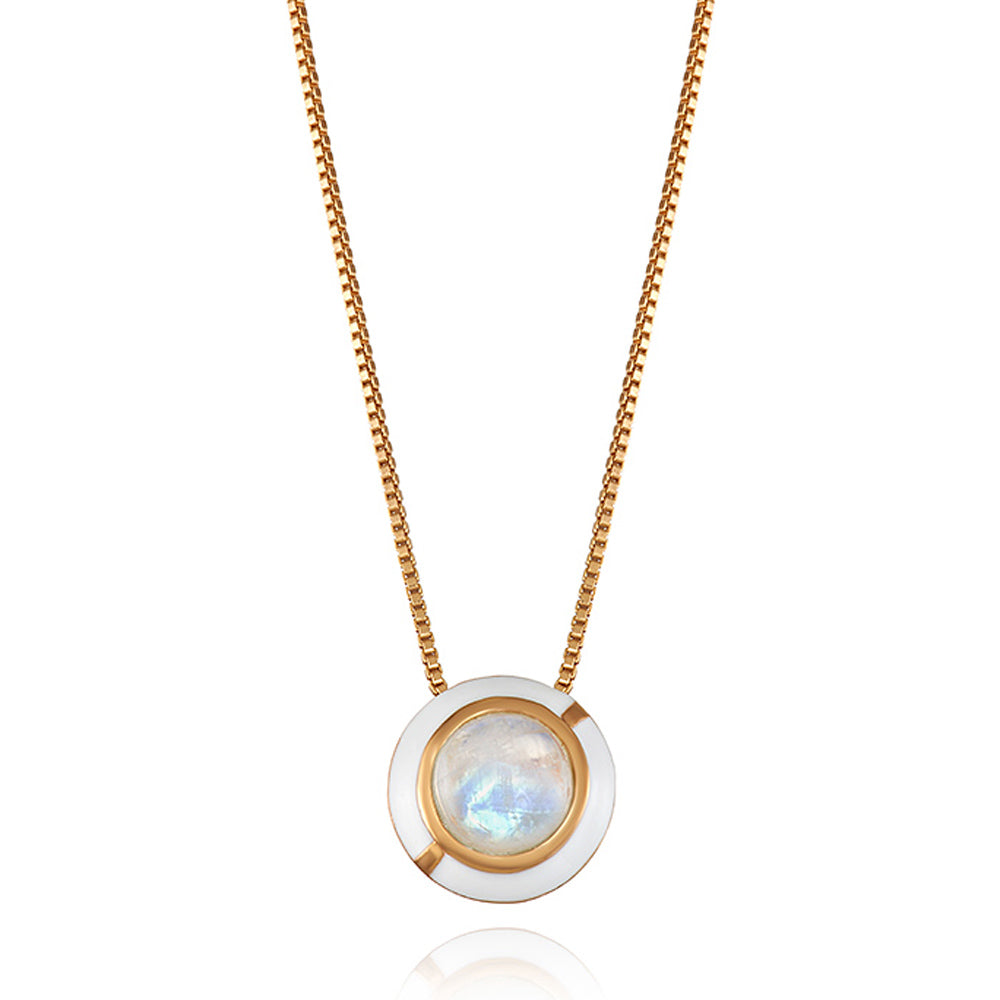 MINI GEO MOONSTONE PENDANT
