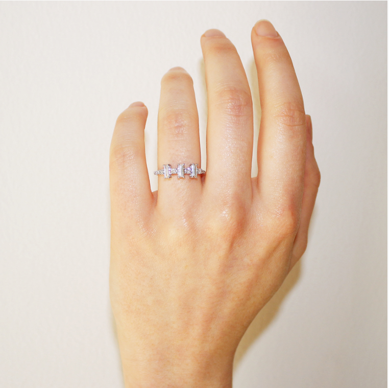 Yours only - Baguette Round Diamonds Ring